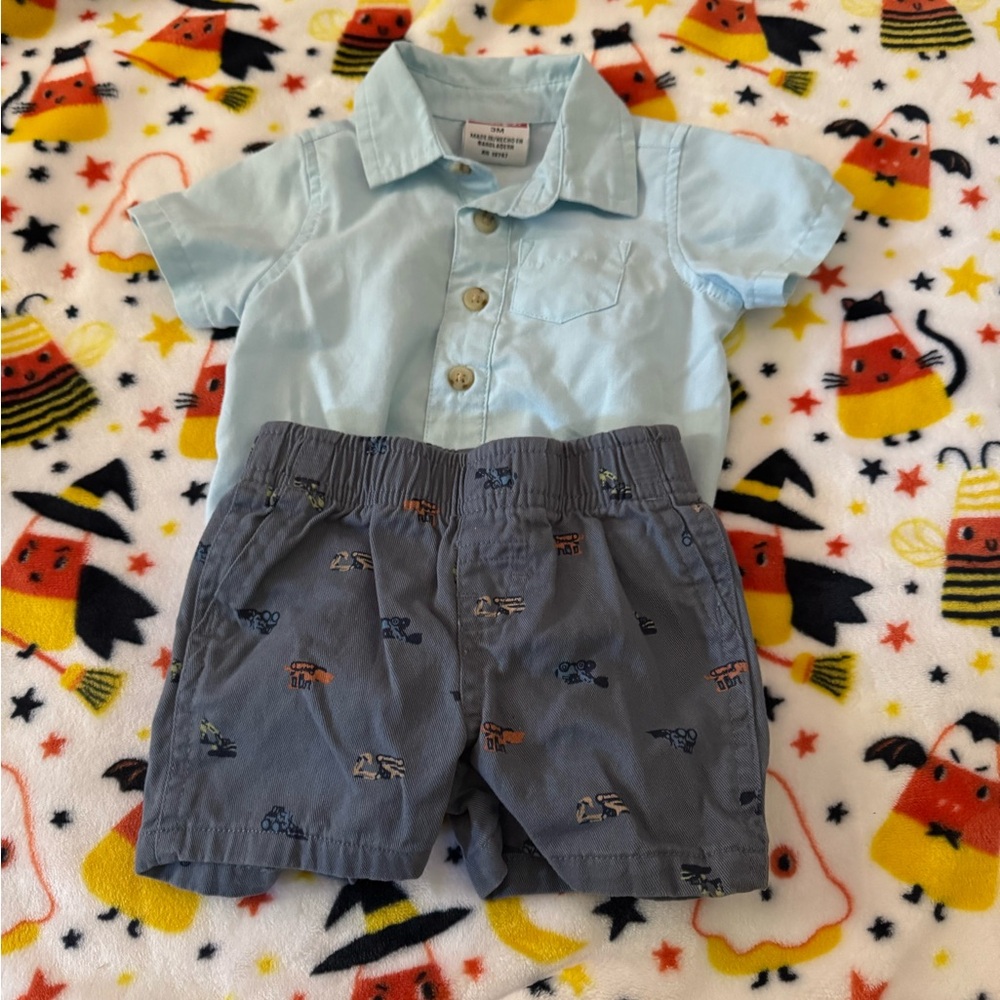 Wrangler Light Blue and Gray Kids Matching Set